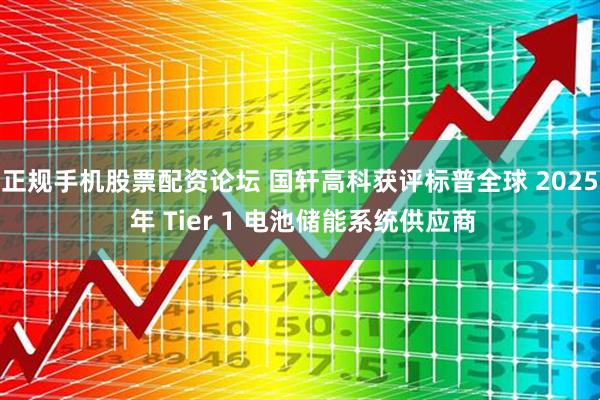正规手机股票配资论坛 国轩高科获评标普全球 2025 年 Tier 1 电池储能系统供应商